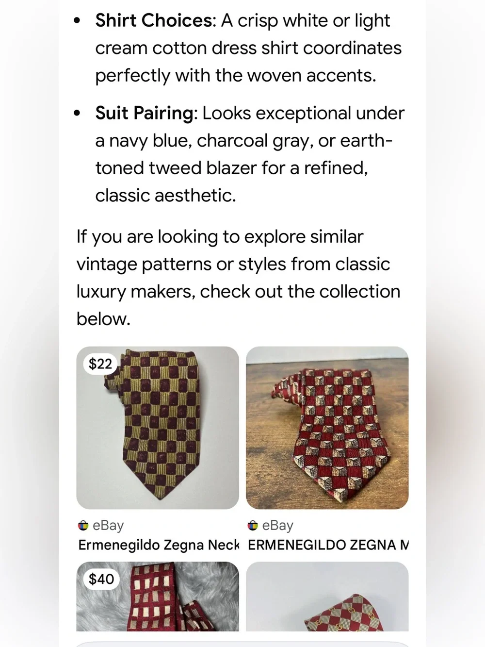 Raphael Red and Gold Checked Silk Tie Set - Picture 7 of 16